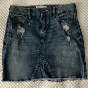 Abercrombie Kids Distressed Jean Skirt  Size 15/16